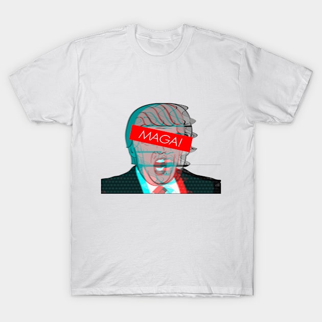 MAGA glitch T-Shirt by CloudyStars